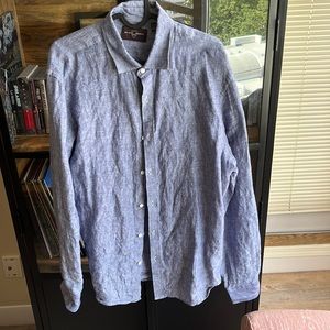 Purple/Blue Linen shirt from Black Brown 1826